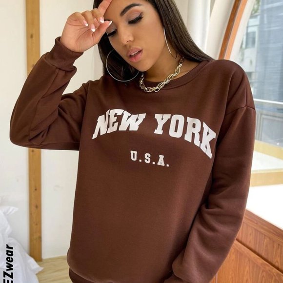 Drop Shoulder Letter Graphic Pullover - Picture 3 of 3